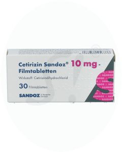 Cetirizin Sandoz 10 mg Filmtabletten 30 Stk.