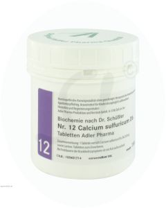 Schüßler Nr. 12 Calcium Sulfuricum Adler Pharma 250 g D 6